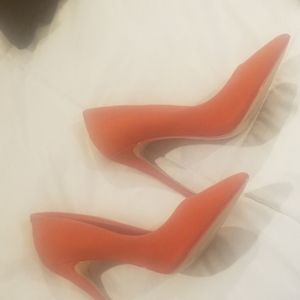 Orange Aldo stiletto heels